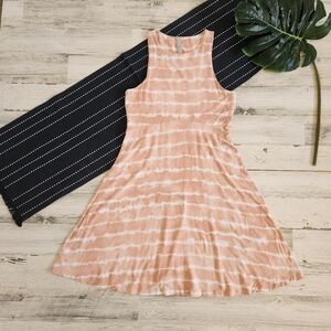 Athleta Santorini Thera Printed Dress Tie Dye Stripe Size Small
